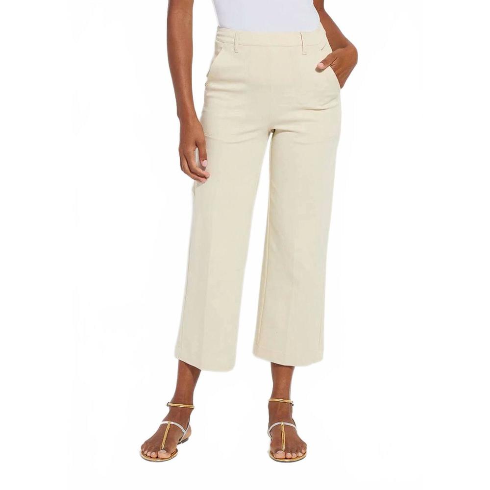 NEW LYSSE pamela wide leg pant in ecru